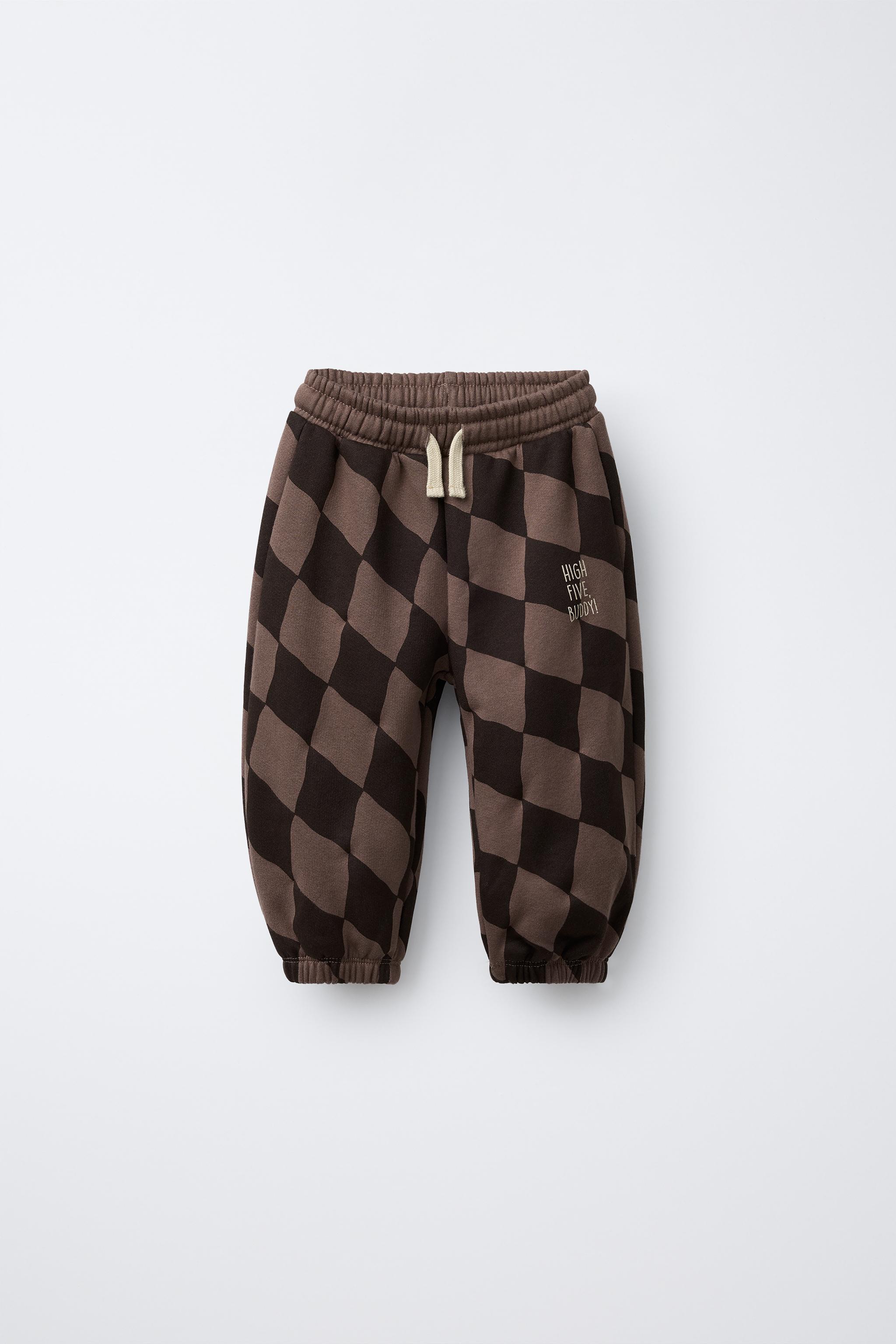 PLUSH DIAMOND PATTERN PANTS